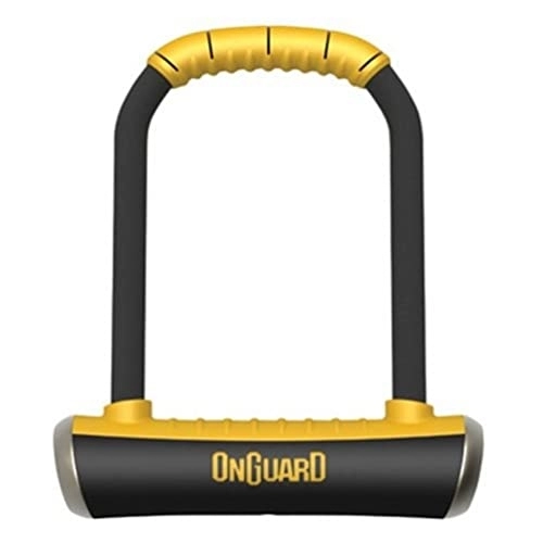 Bike Lock : OnGuard Brute STD-8001 Keyed Shackle Bike Lock, High Security & Reliable, Bicycle Lock With Co-Moulded Crossbar, Locks Shackle On Four Sides, Hardened Steel Cycle Lock, D Lock, Bike Accessories