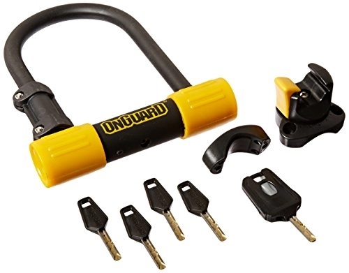 Bike Lock : OnGuard Bulldog Mini DT U-Lock with 4-Feet Cinch Loop Cable (Black, 3.55 x 5.52-Inch)