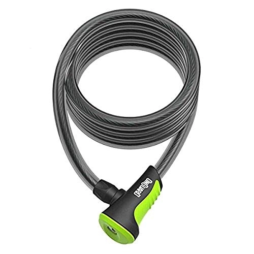 Bike Lock : Onguard Neon 8157 Cable Lock with Key / Bracket, Green, 6' x 10mm