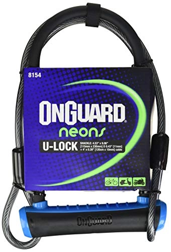 Bike Lock : OnGuard Neon U-Lock / Cable Blue