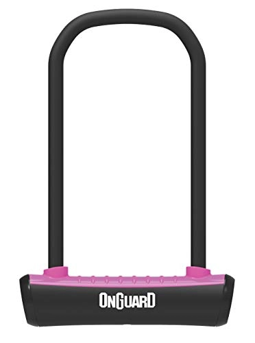 Bike Lock : Onguard Neon U-Lock Unisex Adult Lock, Pink, 115 x 230 mm - 11 mm