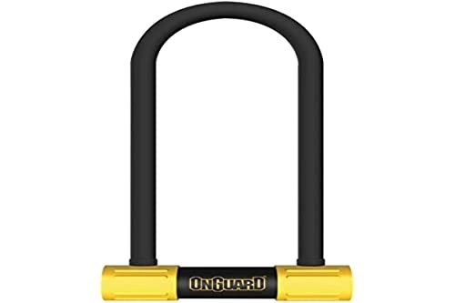 Bike Lock : Onguard Smart Alarm U-Lock Unisex Adult Lock, Black / Yellow, 124 x 208 mm – 16 mm