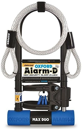 Bike Lock : Oxford AlarmD Duo Max DLock w / Cable