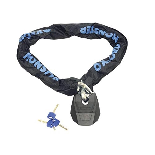 Bike Lock : OXFORD HARDCORE 2 METRE CHAIN AND LOCK, SOLD SECURE Silver, THATCHAM APPROVED