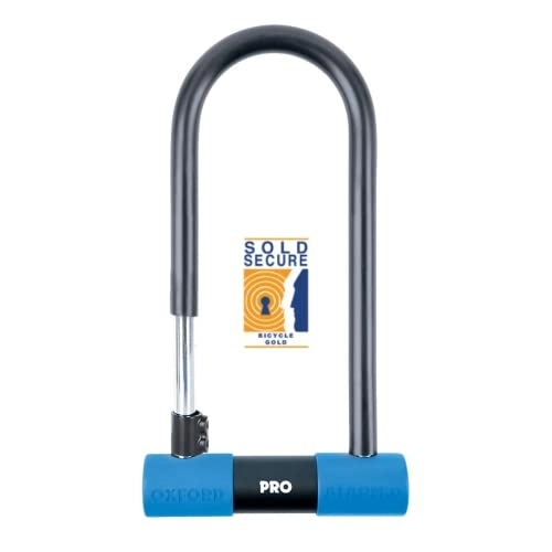 Bike Lock : Oxford LK348 Alarm-D PRO Bike Sold Gold Award High-Security Cycling U Lock (320 Length 320mm x Width 173mm), Black, One Size