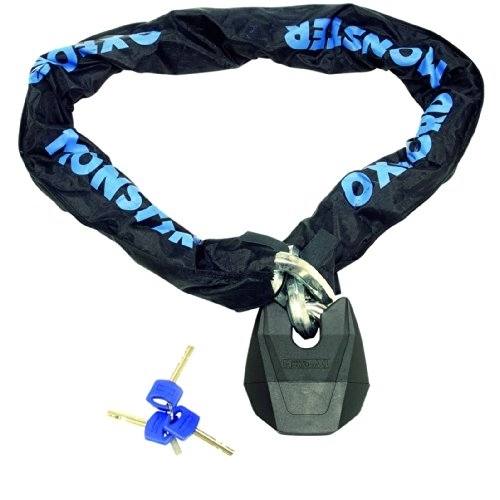 Bike Lock : Oxford products OF21 XL Monster Chain and Padlock, Black / Blue, 2.0m