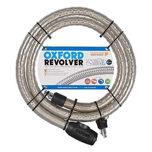Bike Lock : Oxford Revolver Armoured Cable Lock 1.8 m. OF232