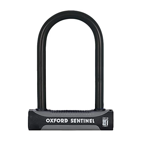 Bike Lock : Oxford Sentinel+ Cycling U-Lock - 260mm x 14mm / Plus Secure By Design SBD Sold Silver Key Bicycle Cycle Bike High Security Secure Tough Hardened Steel Shackle Anti Theft Accessories