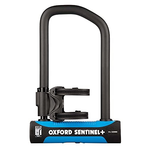 Bike Lock : Oxford Sentinel Pro Cycling U-Lock - 26cm x 17.7cm / Sold Secure Bicycle Gold SBD Solid Steel Shackle Heavy Duty Metal Security Bike Lock Strong Tough Anti Theft Cycle Locking Protective Accessories
