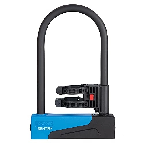 Bike Lock : Oxford Sentry Cycling U-Lock - 19cm x 11cm / Sold Secure Bicycle Silver SBD Solid Steel Shackle Heavy Duty Metal Security Bike Lock Strong Tough Anti Theft Cycle Locking Key Protective Accessories