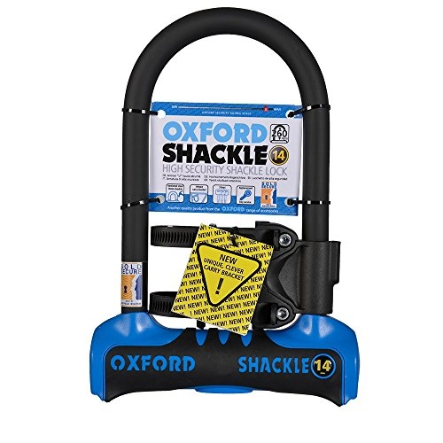 Bike Lock : Oxford Shackle 14mm High Security Key D-Lock Shackle Lock Gold Secure Bike 260mm