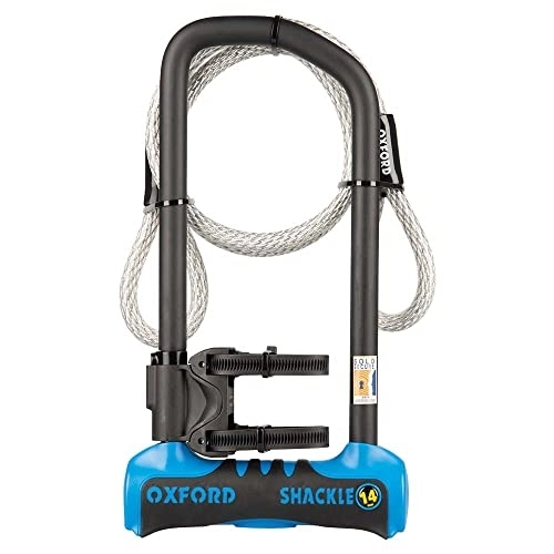 Bike Lock : Oxford Shackle14 Pro Duo U-Lock 320mm x 177mm + Cable