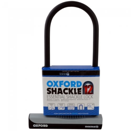 Bike Lock : Oxford U-Lock Essential Shackle Lock - Black, 32 cm