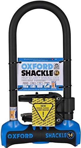Bike Lock : Oxford Unisex's Shackle 14 U-Lock, Blue, 320 mm x 177 mm