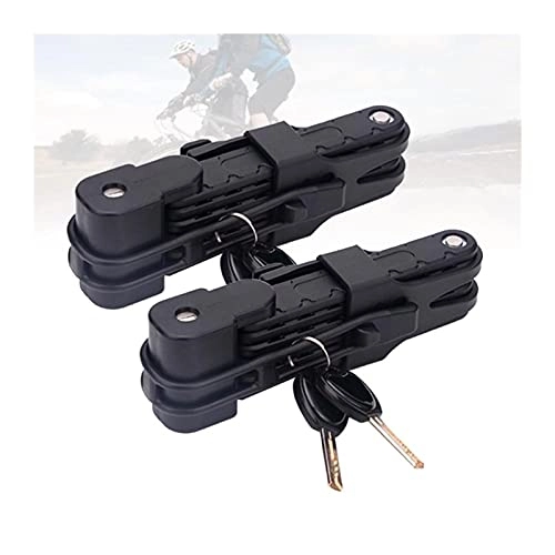 Bike Lock : Portable Anti Theft Bike Lock Bike Locks Universal Folding Lock Steel Cable Anti-Theft Riding Tool For MTB Road (Black)