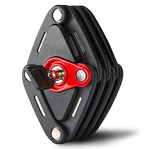 Bike Lock : PPKZY Foldable Bike Lock Strong Security Anti-theft Bicycle Lock Heavy Duty Chain Cable Padlock Motorcycle Lock For Bicycle - 2 Keys