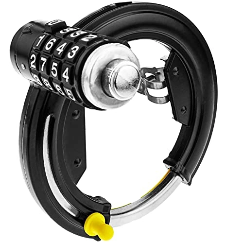 Bike Lock : PrimeMatik - Bicycle frame ring lock. Padlock for wheel with key 4-digit code