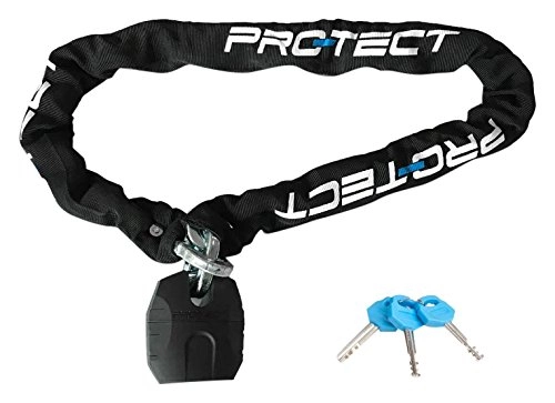 Bike Lock : PRO-TECT Unisex's Art-4 Quartz Chain Lock, Black, 10.5 mm x 120 cm