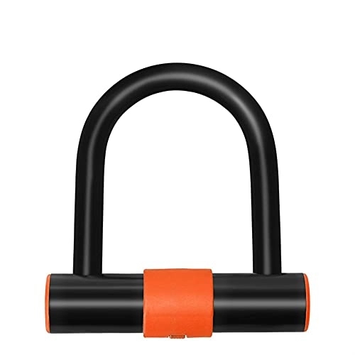 Bike Lock : PURRL Bike U Lock Heavy Duty Bike Lock Bicycle U Lock, Sturdy Mounting Bracket for Bicycle, Motorcycle and More (Color : Orange, Size : 2.8cm-12cm) little surprise