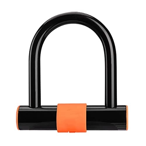 Bike Lock : PURRL Lock Bike Lock, Heavy Duty Keys Bike U Shackle Secure Locks Bicycle Lock with Cable Bike Mountain Bike (Color : Orange, Size : 13CM-13.5CHM) little surprise