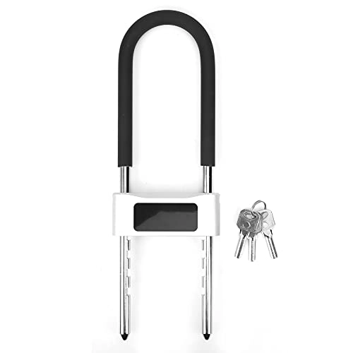 Bike Lock : Pwshymi IP67 Waterproof APP Unlocking Bike U-Lock Smart U‑Shaped Lock Bicycle U-Lock Three Unlock methods Mobile APP Unlocking