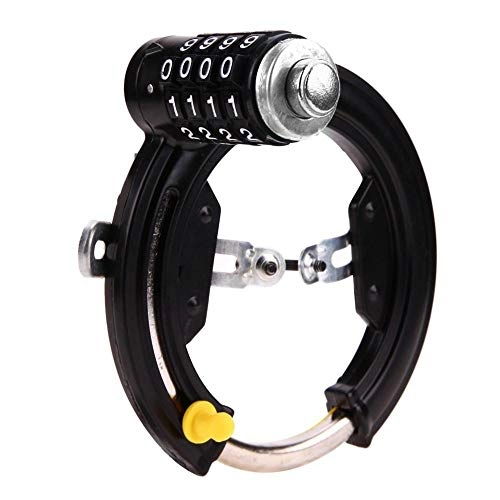 Bike Lock : QFWN Black Bike Lock General Bicycle Horseshoe Claws Anti-theft Lock Password Share Bike MTB Bicycle Locks Outdoor Bicycle Accessorie (Ships From : CHINA)