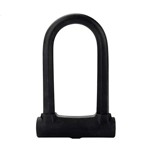 Bike Lock : QinWenYan Bicycle Lock Portable Bicycle Lock With 2 Keys U-lock Steel Anti-theft Strong And Safe Unbreakable Bicycle Lock Bicycle Accessories for Bike (Color : Black, Size : 13x20.5cm)