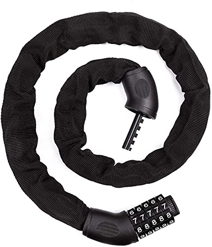 Bike Lock : QYK -Coiling Combination Lock for Bicycles, Bike Chain Lock, Combinations for Cycling Door Gate Fence, Bicycle Locks Heavy Duty Codes Cycle Chains