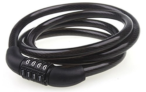 Bike Lock : Rainbow in lights Cable Basic Self Coiling Resettable Combination Cable Bike Locks