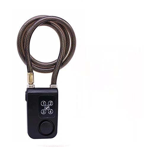 Bike Lock : Riloer Alarm Bike Lock, Wireless Remote Control Alarm Lock Electric Bike Motorcycle Code Steel Cable Chain Lock Wireless Alarm Bicycle Alarm Safety Lock
