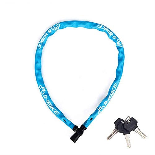 Bike Lock : Rioneon Advanced anti-theft bicycle lock Waterproof Folding Lock Bicycle Steel Chain Lock 100CM Anti-Theft Bike Lock Wire Safe MTB Road Bicycle Accessory Four Colors blue