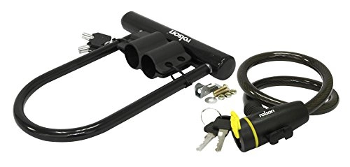 Bike Lock : Rolson Unisex's 66759 2pc Bike Lock Set, Black, Medium
