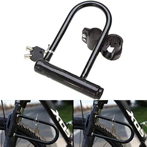 Bike Lock : RONGJJ Gate Bike U Lock with 2 Keys, Security Anti-theft Lock for Mountain Bicycle Motorbike, Includes Mounting Bracket Security