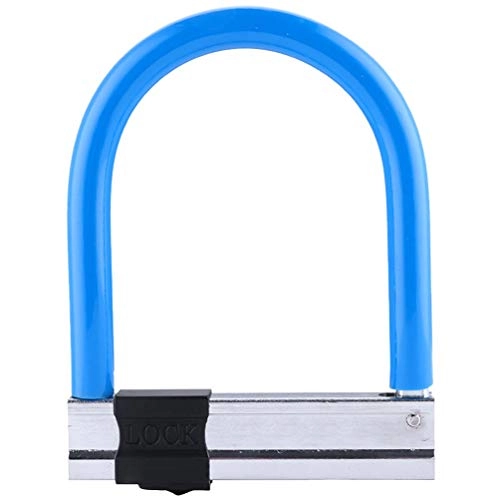 Bike Lock : RONGJJ Gate Thickening Bike U Lock, Strong Security Anti-theft Lock with 3 Keys for Mountain Bicycle Motorbike, 20x15.5CM Security, Blue