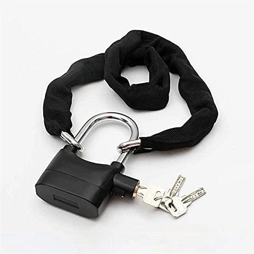 Bike Lock : rongxin Bicycle Lock Heavy Duty Anti Theft, Intelligent Alarm Lock 110 Decibels Bike Chain Lock Bike Lock Cable Suitable For Motorcycles, Bicycles (Size : One Size)