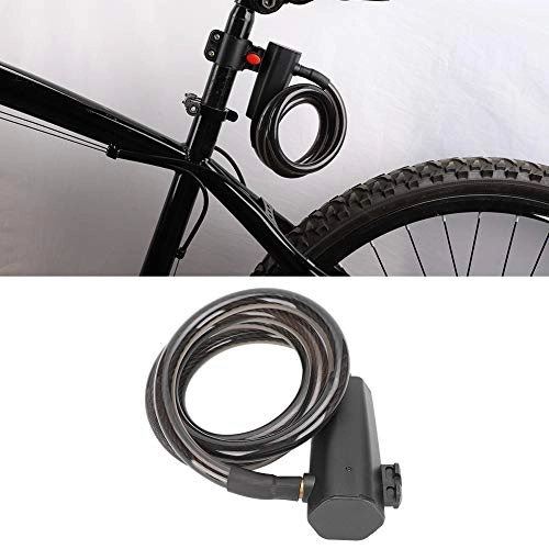 Bike Lock : Ruining Steel Wire Lock, IP65 Waterproof Fingerprint Lock, for Bicycle Tricycle bike Mountain bike