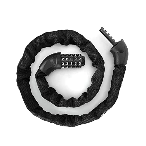 Bike Lock : SachsenRAD Bicycle Chain Lock 100 cm Bicycle Lock with 5 Digits Password, Chain Lock Providing 2 Keys for Bicycle, Motorcycle, Scooter, Gate Fence