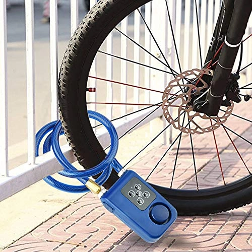 Bike Lock : Safety Waterproof Firm Blue Intelligent Chain Lock Suitable for Indoor and Outdoor Bike Gate