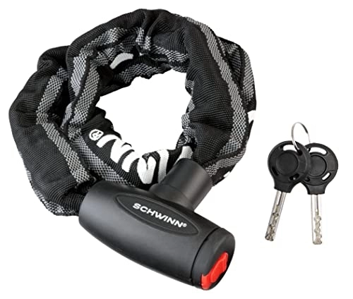Bike Lock : Schwinn SW78854-3 High Security Reflective Chain Lock Bike, Black, 3 Foot / 8mm Cha