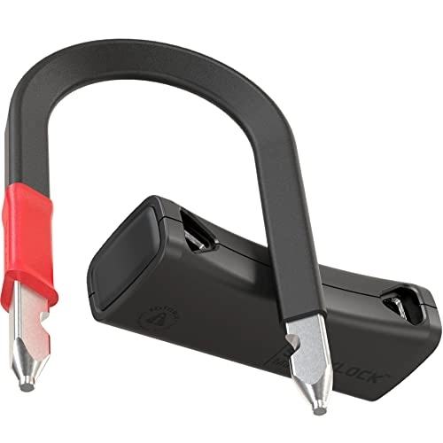 Bike Lock : Seatylock Mason Bike U Lock - Patented Heavy Duty Anti Theft Diamond Secure ULock - Ultra Security Bicycle Safety Tool with Keys for City Electric or Mountain Bikes and Scooters (5.5 Inch)