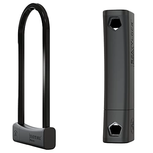Bike Lock : SeatyLock Pure Bike U Lock - Patented Heavy Duty Anti Theft Diamond Security Bicycle Lock - Super Wide Safety Master Tool ULock with Keys for Electric Bikes Scooters and Motorcycles (11.8 Inch)