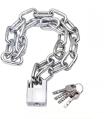 Bike Lock : Security Chain Lock, Bike Chain Lock, Premium Case-Hardened Security Chain , Cannot Be Cut with Bolt Cutters Or Hand Tools, Ideal for Motorcycles, Bike, Generator, Gates , Outdoor Furniture