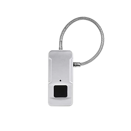 Bike Lock : Sgxiyue Bag Lock Mini Portable Fingerprint Lock Smart Intelligent Outdoor Bag Handbag Anti Theft Lock Waterproof Protection Recognition (Color : B)