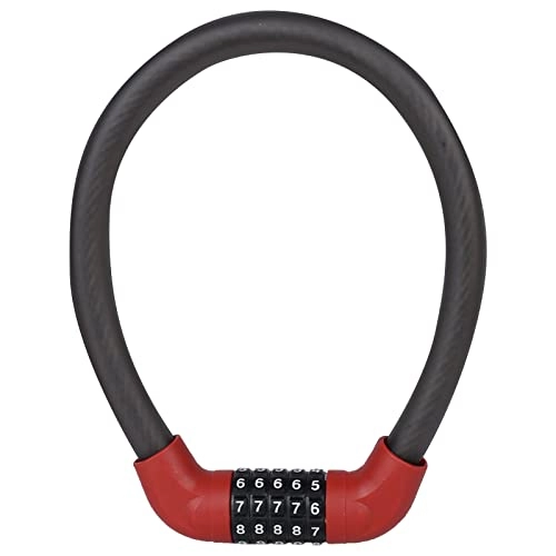 Bike Lock : shoppingba Security Bike Lock Combination Portable Bike Lock Water-proof Protective Equipment Red