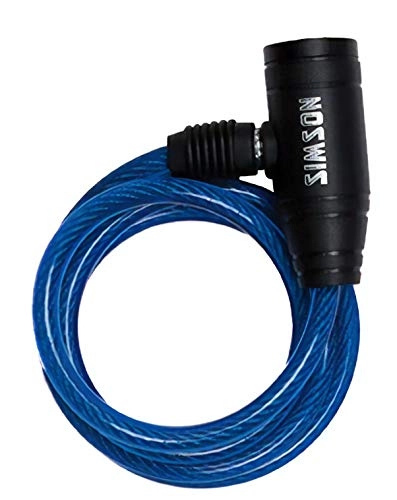Bike Lock : SIMSON spiral lock 900 x 8 mm blue (020838)