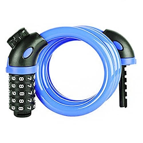 Bike Lock : SJSF Y Bike Lock 5-Digit Combination Bicycle Chain Lock, 120Cm Resettable Combo Cable Lock with Mounting Bracket for Bicycle Outdoors, Scooter, Ladders, Grills, Gates, F