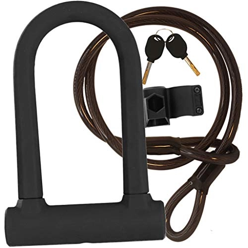 Bike Lock : Spritz National Bike U Lock With Steel Cable and Bike Mount. Bike D Lock Best For Locking Your Bike Up Safely. Weatherproof and Heavy Duty. Easily Carried On The Bike Mount. U-Lock Style