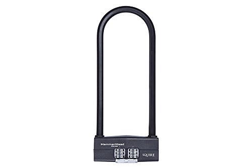 Bike Lock : Squire Hammer Head Combination Shackle Lock - Black, 23 cm
