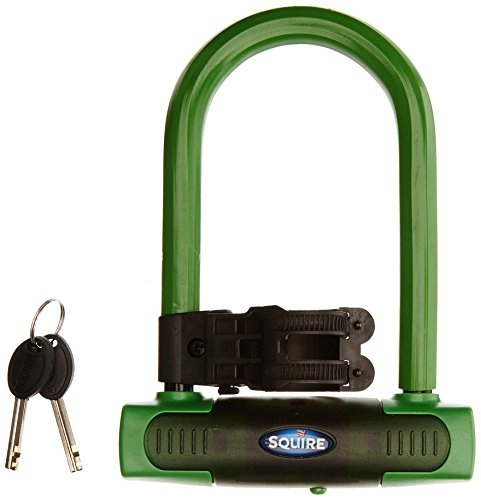 Bike Lock : Squire Unisex's Eiger Compact Shackle Lock-Green, 14.5 cm