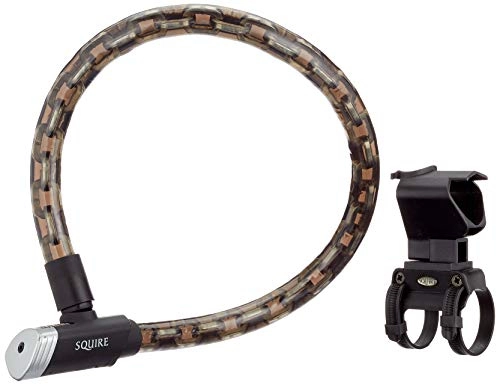 Bike Lock : Squire Unisex's Mako Conger Combination Chain Lock-Black, 2.5 x 90 cm